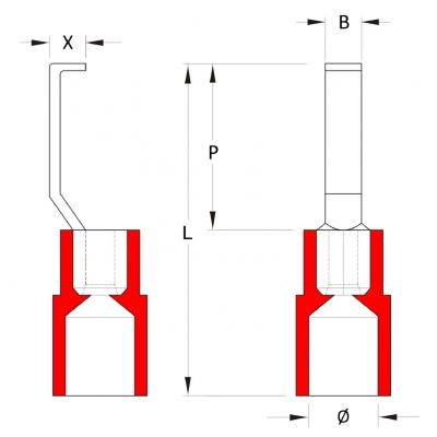 WEIDMULLER HBT 1,5 - 4,6 RT Końcówka kablowa, izolacja: dostępny, Przekrój przyłącza przewodu, maks.: 1.5 mm², czerwony 1233340000 /100szt./ (1233340000)